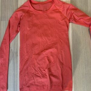 lululemon orange swiftly long sleeve t shirt